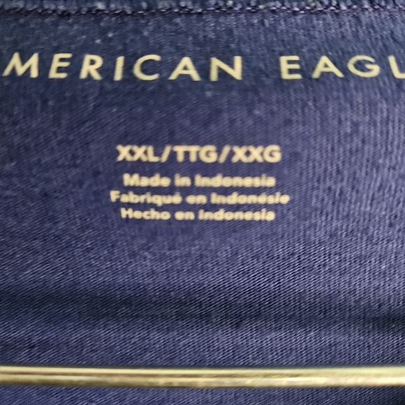American Eagle Blue Logo Tee XXL - Picture 4 of 5